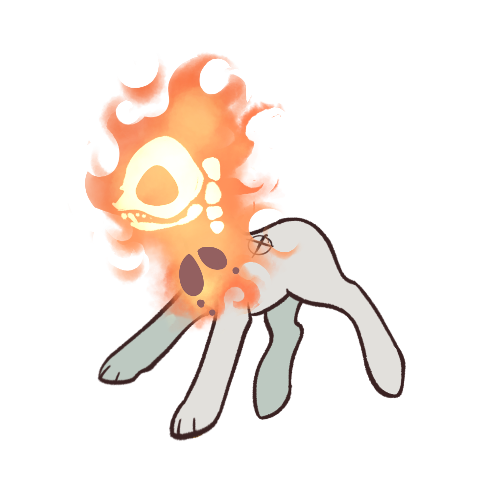 Fluff Corruption Style: Flaming Skull