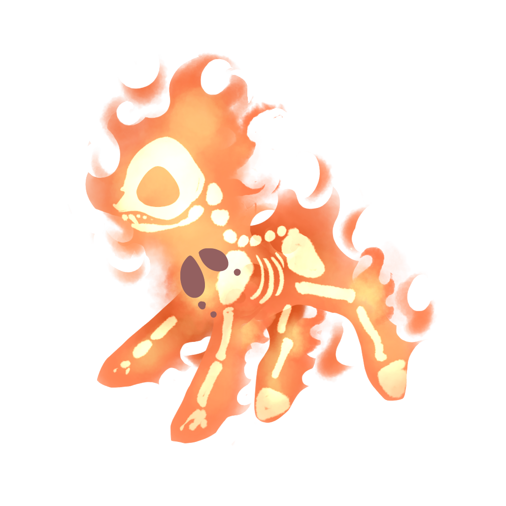 Fluff Corruption Style: Flaming Skeleton