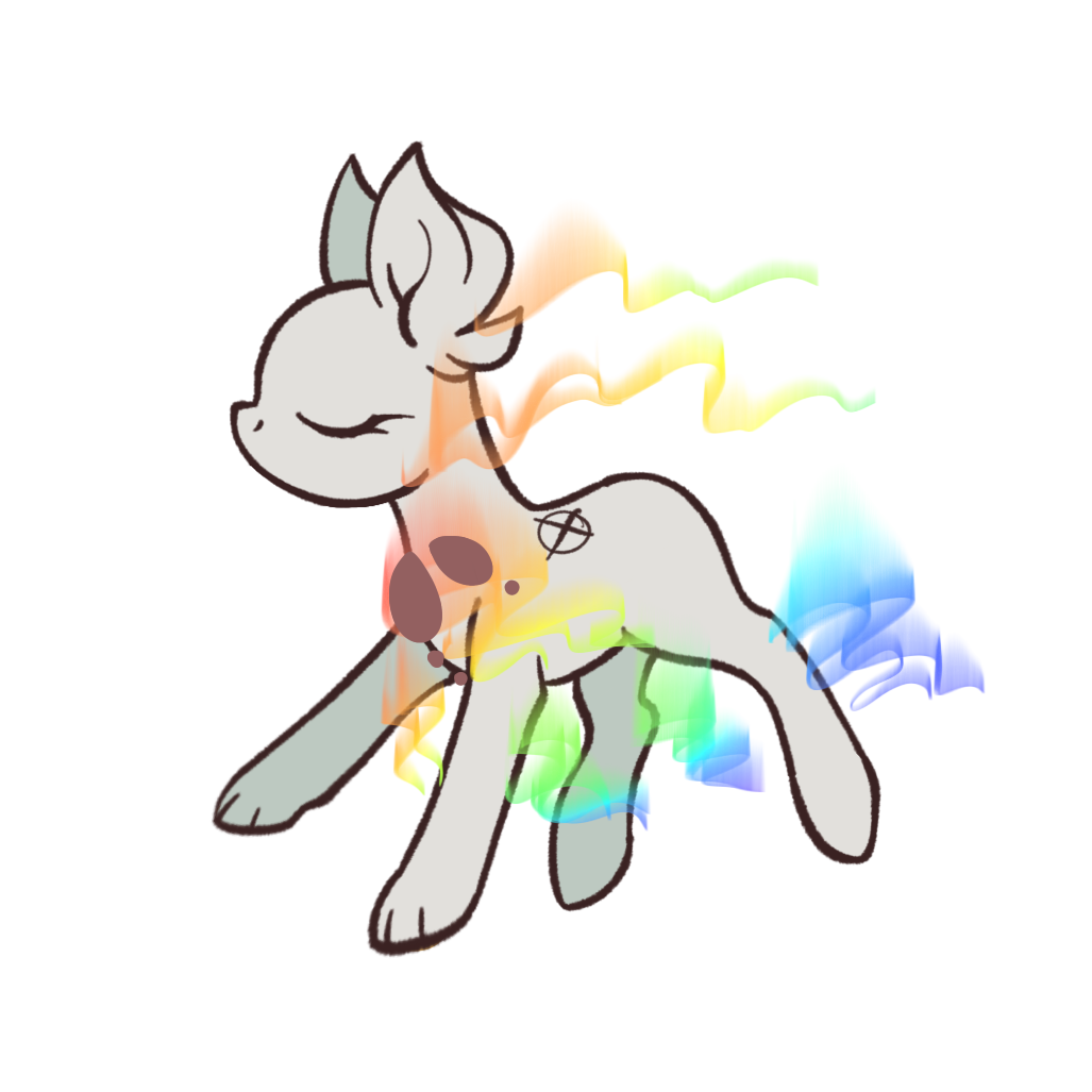 Fluff Style: Rainbow Aurora Borealis