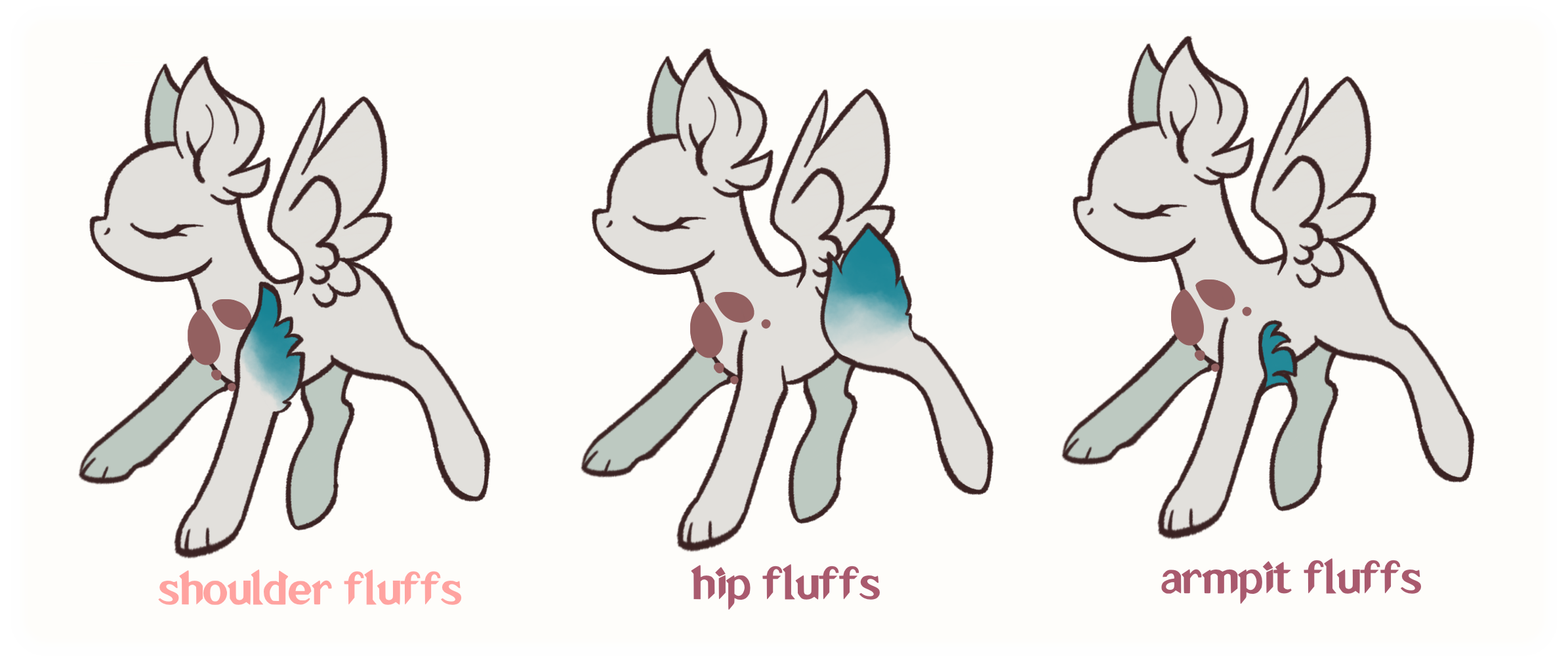Paw and Hoof fluffs alternate traits