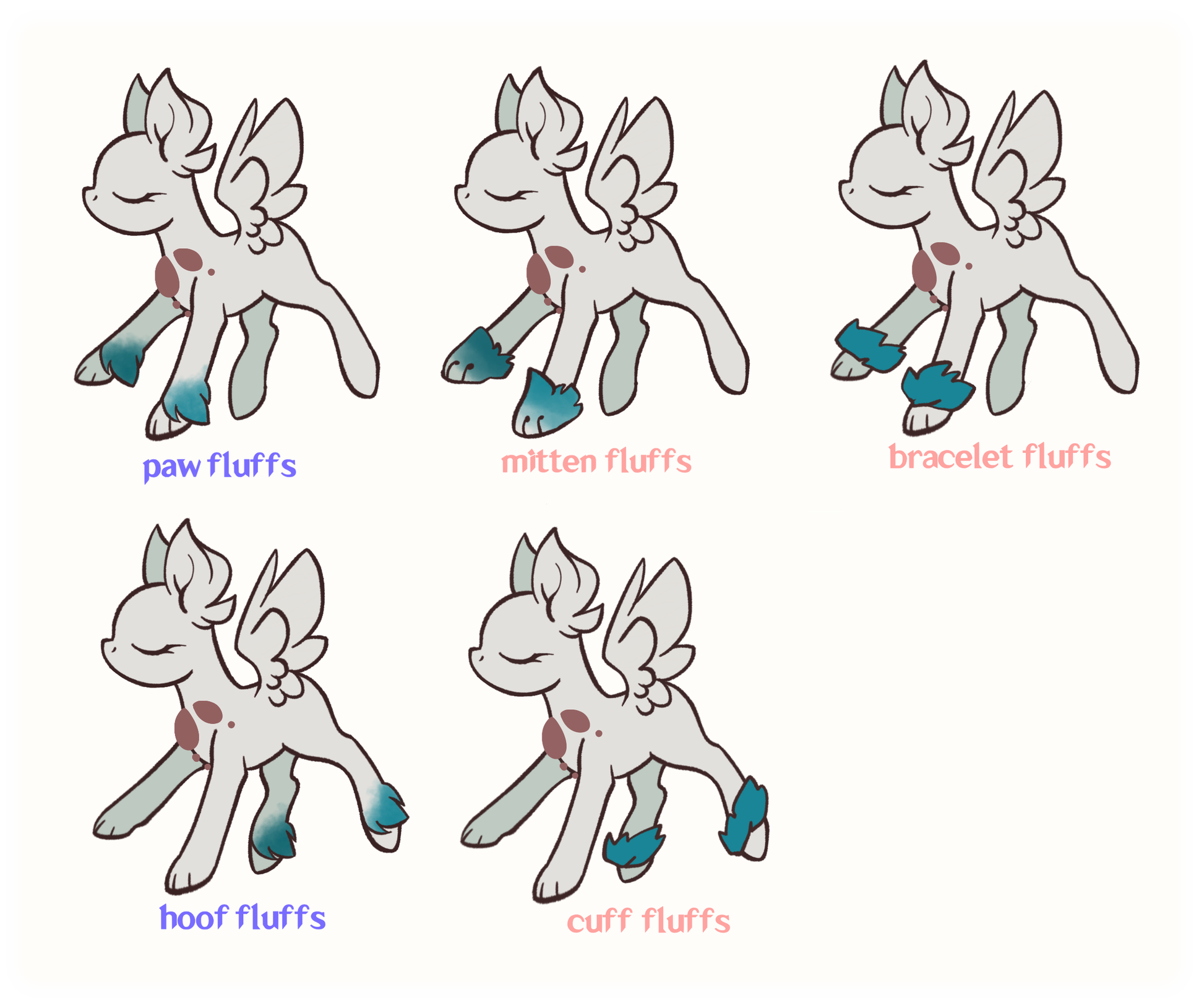Paw and Hoof fluffs alternate traits